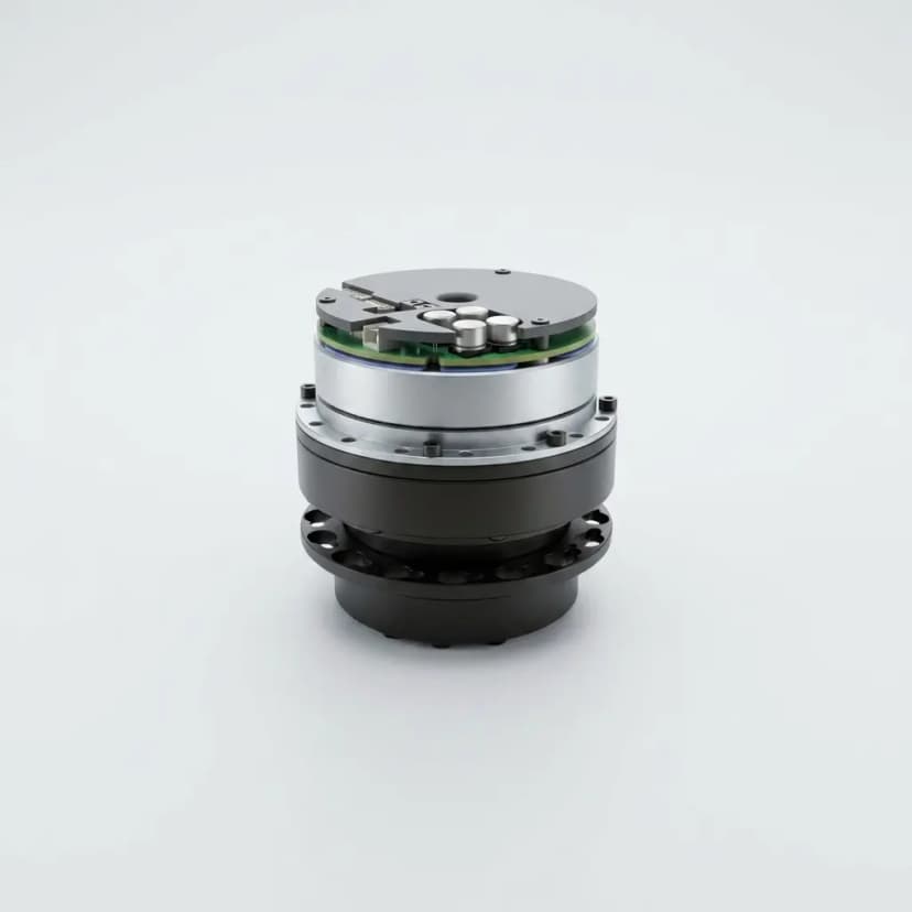 Integrated robot joint actuator module for compact cable-routing layouts