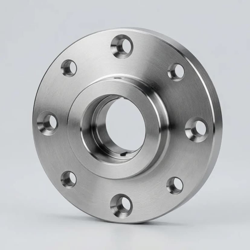 Robot joint flange module for custom shaft and bolt-pattern review